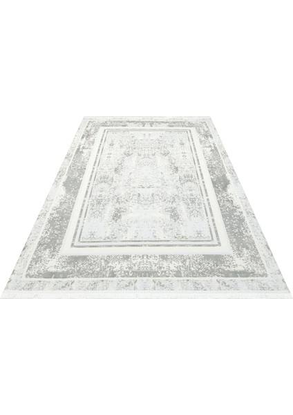 Sateen St 17 Silver Hav Vermez Yıkanabilir Kaymaz Ince Dokuma Modern Makine Dokuması Halı fırsatları