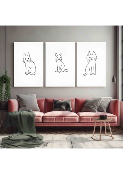 Matisse - Boho - Art Deco - Soyut - Doğa ( 3 Lü Çerçevesiz ) Poster - Afiş - Tablo KR2C00680/