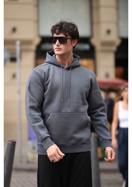 Üç Iplik Şardonlu Kanguru Cep Sweatshirt modelleri