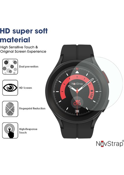 Samsung Galaxy Watch 5 Pro 45MM ile Uyumlu Ekran Koruyucu 9h Temperli Cam Uygulama Aparatlı fırsatları