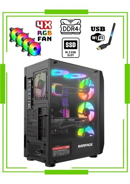 Arena Max GTX35 Intel Core I5-10400F 32 GB Ddr4 Ram 512 GB M.2 Nvme SSD 6gb 192BIT GTX1660 Oyuncu Masaüstü Bilgisayar