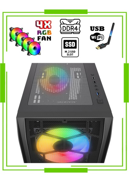 Arena Max GTX35 Intel Core I5-10400F 32 GB Ddr4 Ram 512 GB M.2 Nvme SSD 6gb 192BIT GTX1660 Oyuncu Masaüstü Bilgisayar