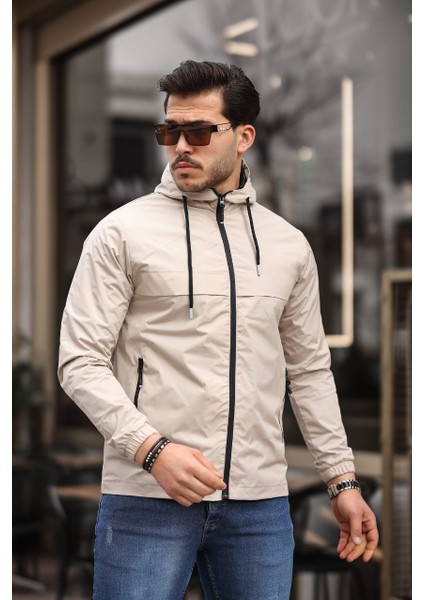Erkek Içi Astarlı Suya Dayanıklı Kapüşonlu Cepli Yağmurluk modelleri
