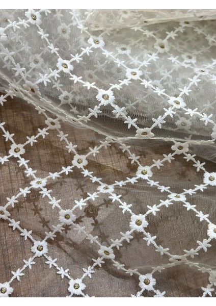 Nakış Işleme Güpür Kumaş Tül Kumaş 160X100 cm fiyatları
