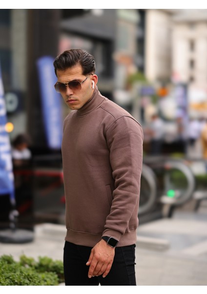 Boğazlı Cepli Üç Iplik Sweat modelleri
