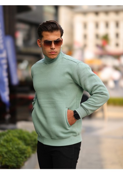 Boğazlı Cepli Üç Iplik Sweat modelleri