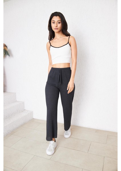 Kadın Fitilli Rahat Pantolon&eşofman Gündelik