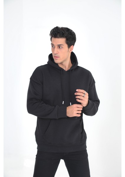 Erkek Oversize Kanguru Cep Sweatshirt