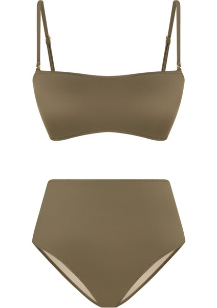 Hermia Kadın Straplez Yüksek Bel Bikini Takımı