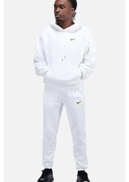 Air French Terry Hoodie Kapüşonlu Sweatshirt Oversize Beyaz modelleri