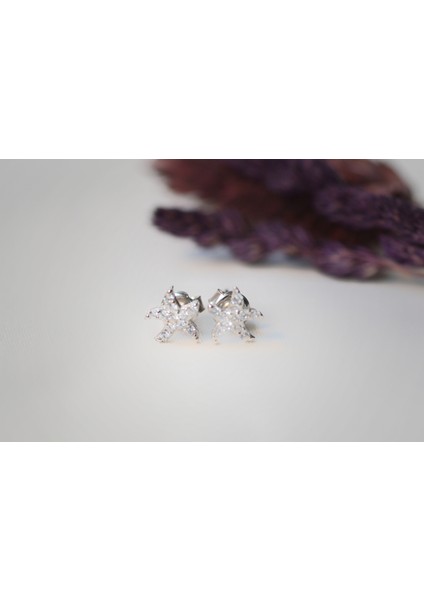 Deniz Yıldızı 925 Ayar Gümüş Küpe modelleri