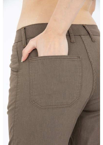 Kadın Jogger Rahat Kalıp Paça Lastikli Gabardin Pantolon fırsatları