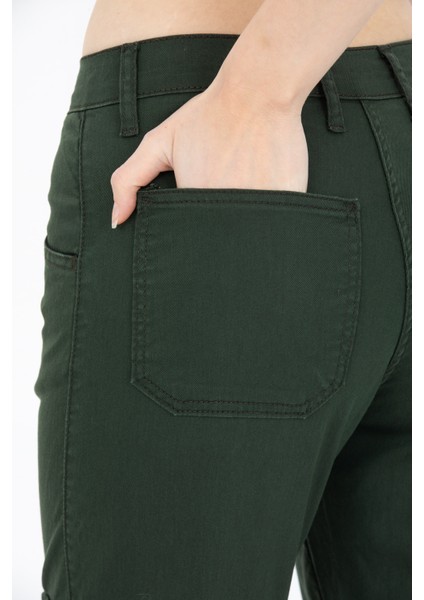 Kadın Jogger Rahat Kalıp Paça Lastikli Gabardin Pantolon fırsatları