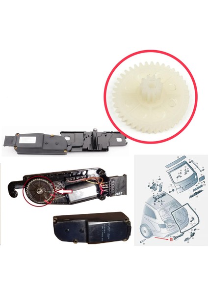 BGE723 Audi Q5 Q7 A4 S4 A5 S5 A6 S6 A7 S7 Skoda Octavia Superb Için Otomatik Arka Bagaj Motor Tamir Dişlisi modelleri
