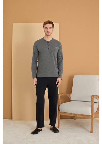 Elitepoint Erkek Düğmeli Yaka Pijama Takımı 1250