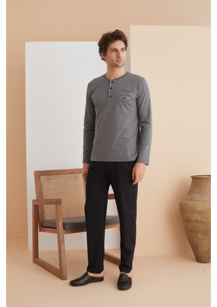 Elitepoint Erkek Düğmeli Yaka Pijama Takımı 1250 fiyatları