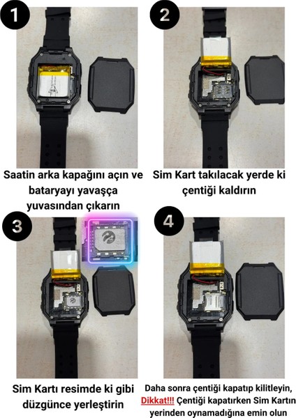 2025 Model Sim Kartlı Kameralı Konum Takipli Lbs Akıllı Çocuk Saat