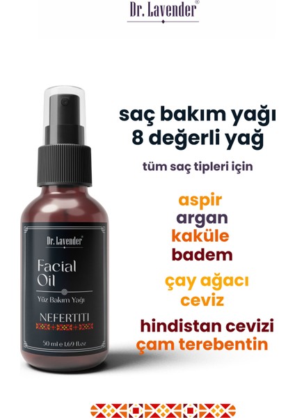 9 Çeşit Doğal Yağlı Parlaklık Veren Saç Bakım Yağı 50 ml