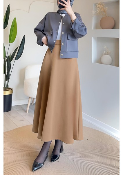 Kadın Scuba Kumaş Tesettür Etek