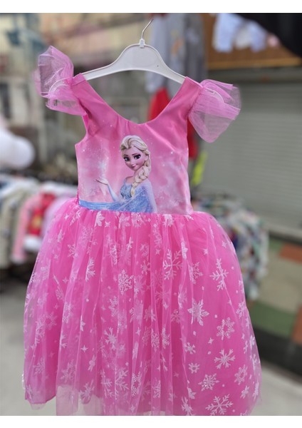 Elsalı Kız Çocuk Elbise