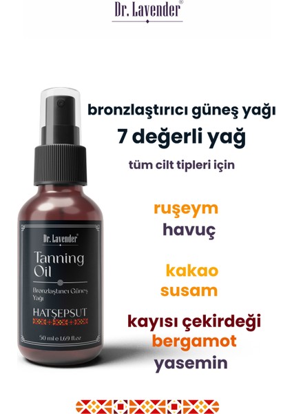 Havuç ve Kakao Yağlı Bronzlaştırıcı Güneş Yağı 50 ml