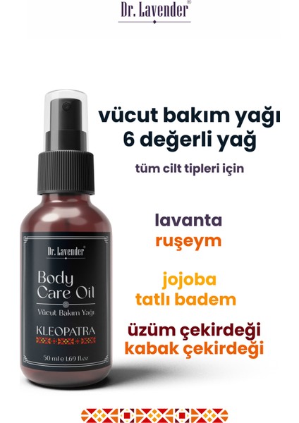 6 Çeşit Doğal Esansiyel Yağlı Vücut Bakım Yağı 50 ml