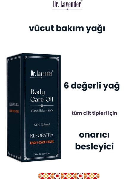 6 Çeşit Doğal Esansiyel Yağlı Vücut Bakım Yağı 50 ml