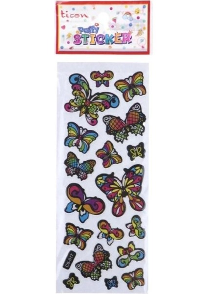 TİCON.TPS-007/15.PUFFY Stıcker Kelebek