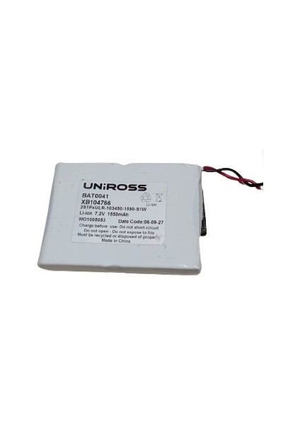 Uniross BAT0041 XB104766 Li-Ion 7.2V 1550MAH Bms Devreli Batarya Şarjlı Pil