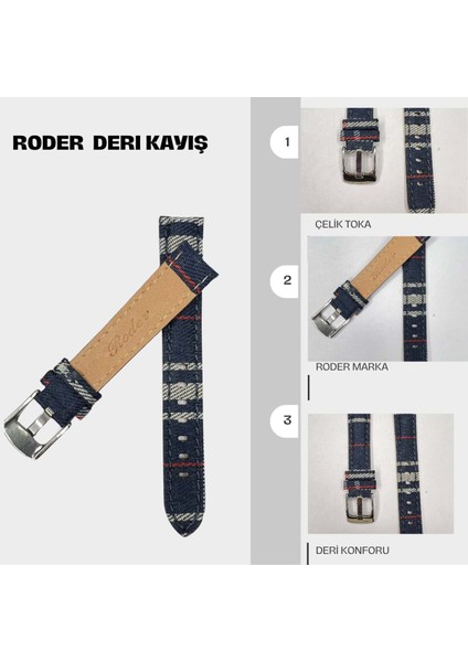T1001S Roder Tekstil Kordon - Lacivert - 20X18MM