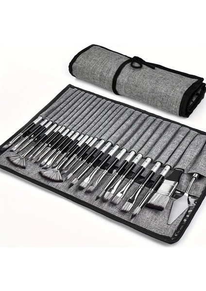 Profesyonel Fırça Seti 24 Adet Rulo Çantalı fiyatları