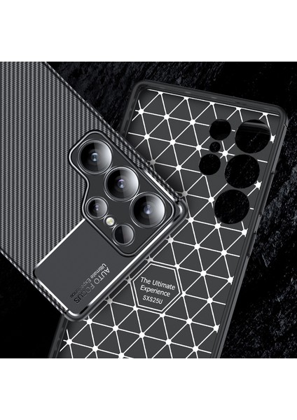 Samsung Galaxy S25 Ultra Uyumlu Kılıf Karbon Tasarım Kamera Korumalı Silikon Telefon Kılıfı Kapak indirimleri