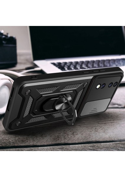 Honor 70 ile Uyumlu Kılıf Magnetik Standlı Kamera Korumalı Sürgülü Kapak fırsatları