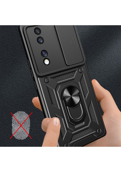 Honor 70 ile Uyumlu Kılıf Magnetik Standlı Kamera Korumalı Sürgülü Kapak indirimleri