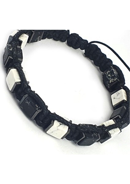 Oniks ve Havlit Taşlı Tasarım El Işi Şambala Bileklik fiyatları