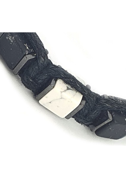 Oniks ve Havlit Taşlı Tasarım El Işi Şambala Bileklik modelleri