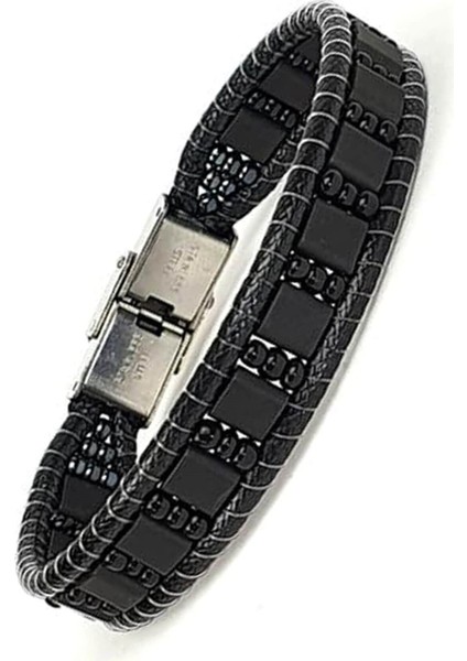 mat oniks taşlı tasarım el işi doğal taş bileklik