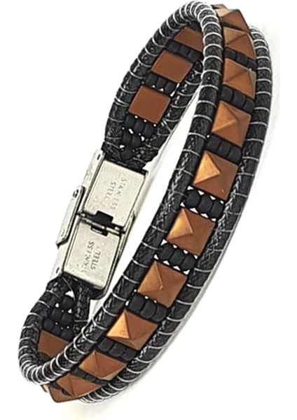 Hematit oniks taşlı tasarım el işi doğal taş bileklik fiyatları