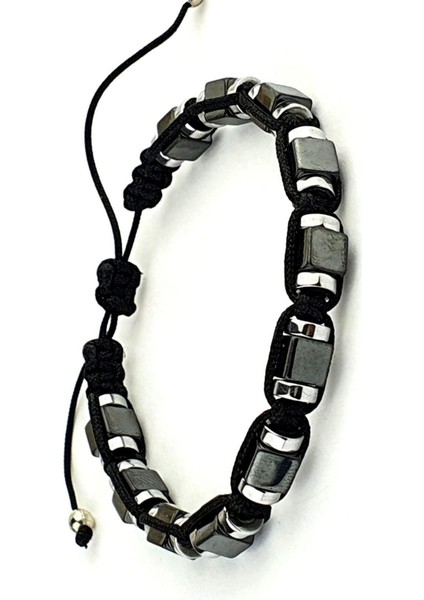 Hematit Taşlı El.işi Tasarım Şambala Erkek Bileklik