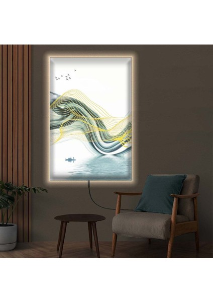 Ledli 90x60 Modern Çizim Kanvas Tablo