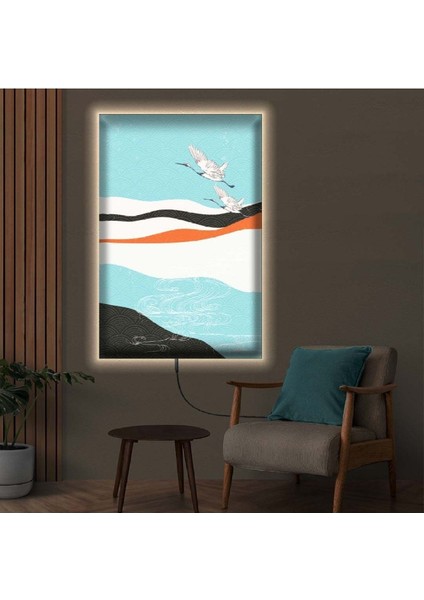 Ledli 90x60 Kolaj Çizim Kanvas Tablo