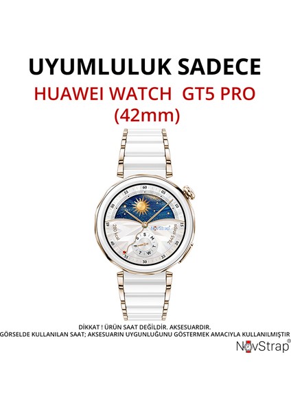 Novstrap Huawei Watch Gt5 Pro 42MM ile Uyumlu Ekran Koruyucu Temperli Cam Kolay Uygulama Aparatlı