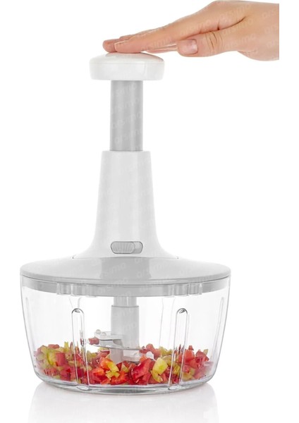 Üstten Basmalı El Rondo Blender Çelik Bıcaklı Beyaz - XPR1822-8603