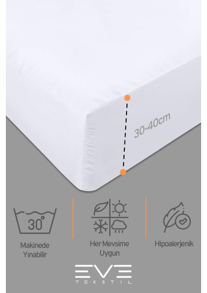 Fitted Penye Kumaş Çift Kişilik Lastikli Çarşaf fırsatları