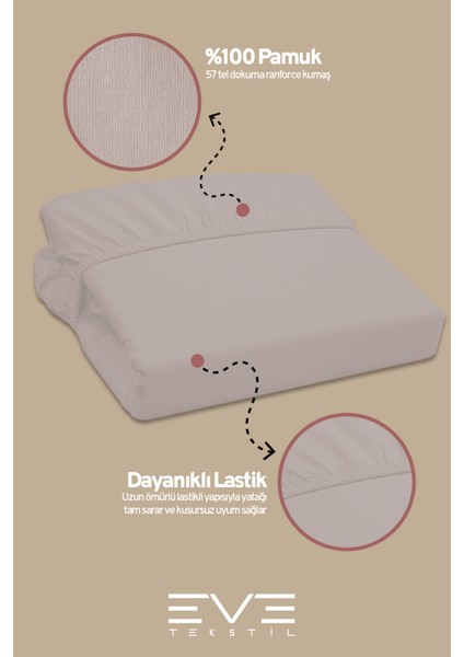 Fitted Penye Kumaş Çift Kişilik Lastikli Çarşaf fiyatları