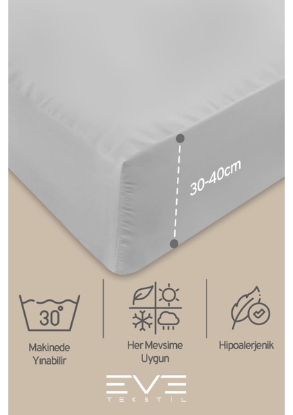 Fitted Penye Kumaş Çift Kişilik Lastikli Çarşaf fırsatları