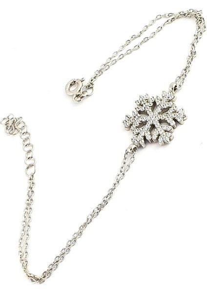 Zirkon Taş Detaylı 925ayar Gümüş Kar Tanesi Bileklik fiyatları