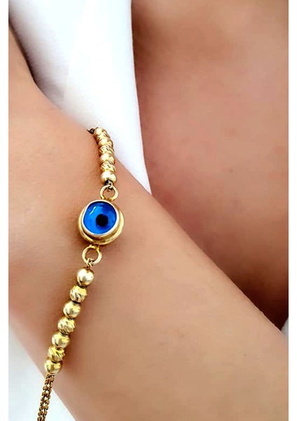 Nazar boncuklu gumus altin kaplama gümüş bileklik fiyatları