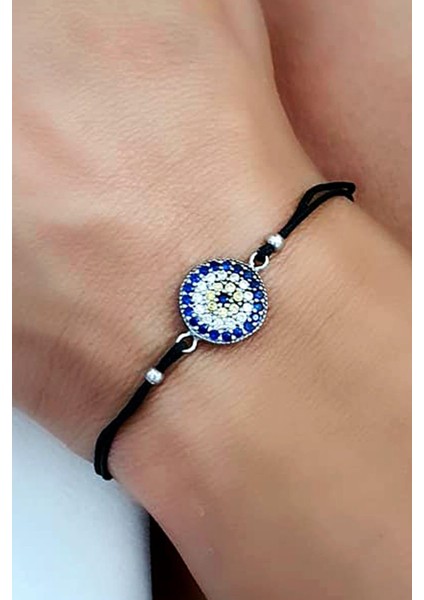 Nazar boncuklu zirkon taş detaylı makromeli bileklik fiyatları