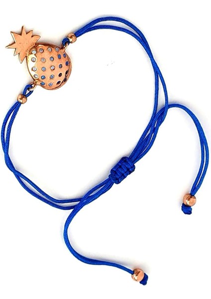 Ipek Makromeli Ananas Figürlü Gümüş Şans Bileklik